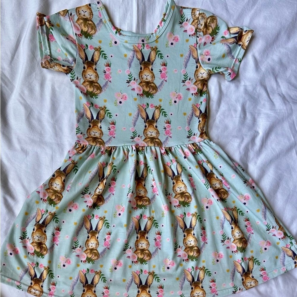 Size 5/6T Bunny Easter Dress Boutique Girls’ Holiday Wear